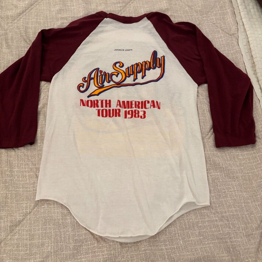 RARE NEVER WORN Vintage 1983 Air Supply North American Tour Raglan Shirt M